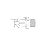 Tyco® TY1334, Series LF-II, Low Flow Horizontal Sidewall, 4.2K, 1/2” NPT, Residential Sprinkler, QR, Brass, 175 Degree, 51-211-1-175, Fire Sprinkler Head