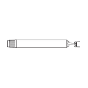 Tyco® TY2335, Model LFII, Dry, Residential, Horizontal Sidewall, 4.4K, QR, 1” NPT, White, 155 Degree, 8” Length, 63-131-4-080, Fire Sprinkler Head