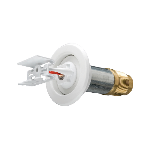 Tyco® TY2335, Model LFII, Dry, Residential Recessed Horizontal Sidewall With Recessed Escutcheon, 4.4K, QR, 1” NPT, White, 155 Degree, 24” Length, 63-121-4-240, Fire Sprinkler Head