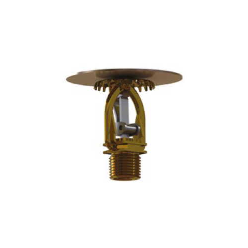 Tyco® TY3113, Model TY-L, 5.6K, 1/2” NPT, Intermediate Level Upright Sprinkler w/Shield, Storage Sprinkler, SR, Brass, 165 Degree, 53-253-1-165, Fire Sprinkler Head