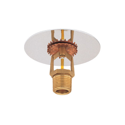 Tyco® TY3133, Model TY-FRB, 5.6K, 1/2” NPT, Intermediate Level Upright Sprinkler w/Shield, Storage Sprinkler, QR, Brass, 135 Degree, 57-333-1-135, Fire Sprinkler Head
