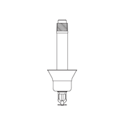 Tyco® TY3255, Model DS-1, Dry, Standard Coverage, Pendent With Deep Escutcheon, 5.6K, SR, 1” NPT, Brass, 155 Degree, 24” Length, 60-931-2-240, Fire Sprinkler Head