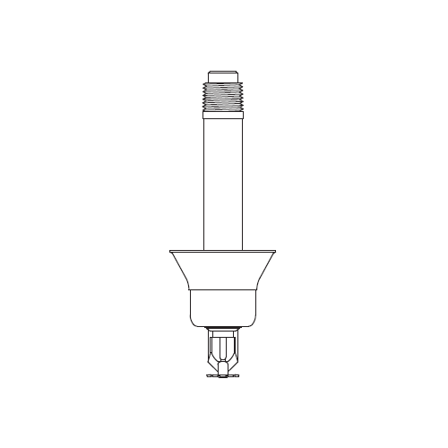 Tyco® TY3255, Model DS-1, Dry, Standard Coverage, Pendent With Deep Escutcheon, 5.6K, SR, 1” NPT, Brass, 155 Degree, 24” Length, 60-931-2-240, Fire Sprinkler Head