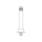 Tyco® TY3255, Model DS-1, Dry, Standard Coverage, Pendent With Recessed Escutcheon, 5.6K, SR, 1” NPT, Brass, 360 Degree, 24” Length, 60-975-2-240, Fire Sprinkler Head