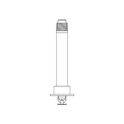 Tyco® TY3255, Model DS-1, Dry, Standard Coverage, Pendent With Recessed Escutcheon, 5.6K, SR, 1” NPT, Chrome, 175 Degree, 24” Length, 60-972-9-240, Fire Sprinkler Head