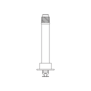 Tyco® TY3255, Model DS-1, Dry, Standard Coverage, Pendent With Recessed Escutcheon, 5.6K, SR, 1” NPT, Chrome, 360 Degree, 48” Length, 60-975-9-480, Fire Sprinkler Head - WeSupplyIt.com