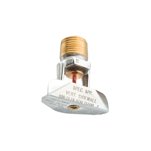 Tyco® TY3488, Model WS, Specific Application Window Sprinkler, 5.6K, Pendent Vertical Sidewall, QR, 1/2" NPT, Chrome, 155 Degree, 50-304-9-155, Fire Sprinkler Head
