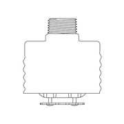 Tyco® TY3530, Series RFII-MRI, Royal Flush II, 5.6K, Concealed Pendent, QR, 1/2" NPT, Brass, 155 Degree, 51-800-1-155, Fire Sprinkler Head