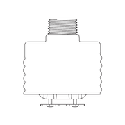 Tyco® TY3550, Series RFII-MRI, Royal Flush II, 5.6K, Concealed Pendent, SR, 1/2" NPT, Brass, 200 Degree, 51-801-1-200, Fire Sprinkler Head