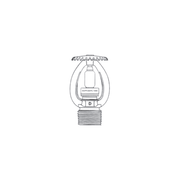 Tyco® TY4191, Issue “D” QUARTZOID Series, High Temperature, Special Sprinkler Issue D, Standard Coverage, 8.0K, SR, Upright, 3/4" NPT, Lead Coated, 500 Degree, 51-136-7-500, Fire Sprinkler Head