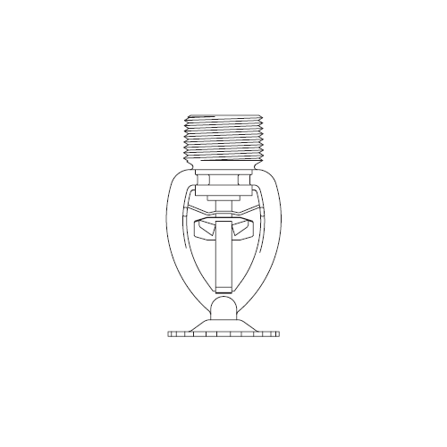 Tyco® TY4221, Model TY-FRL, 8.0K, Pendent, QR, 3/4" NPT, Brass, 165 Degree, 58-172-1-165, Fire Sprinkler Head