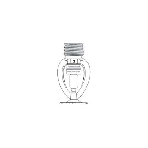 Tyco® TY4291, Issue “D” QUARTZOID Series, High Temperature, Special Sprinkler Issue D, Standard Coverage, 8.0K, SR, Pendent, 3/4" NPT, Brass, 500 Degree, 51-140-1-500, Fire Sprinkler Head