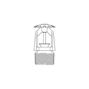 Tyco® TY4631, Model TY-FRB, 8.0K, QR, Conventional (Old Style) Sprinkler, 3/4" NPT, Black, 200 Degree, 57-393-5-200, Fire Sprinkler Head