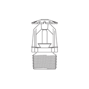 Tyco® TY4651, Model TY-B, 8.0K, SR, Conventional (Old Style) Sprinkler, 3/4" NPT, Lead Coated, 175 Degree, 57-593-7-175, Fire Sprinkler Head