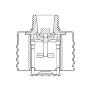 Tyco® TY5521, Illusion, ELO, 11.2K, Concealed Pendent, QR, 3/4" NPT, Brass, 160 Degree, 50-711-1-160, Fire Sprinkler Head