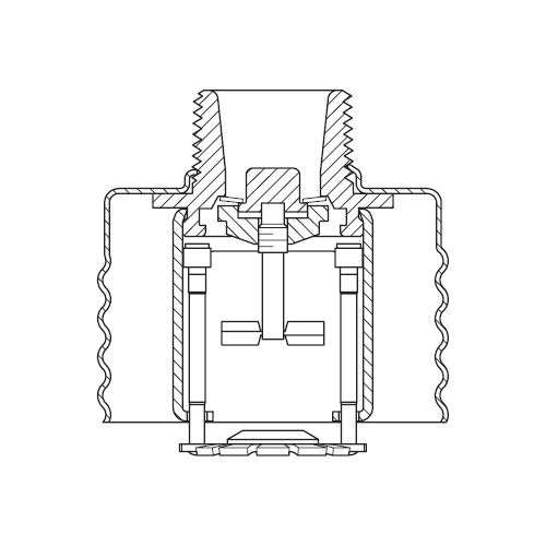 Tyco® TY5521, Illusion, ELO, 11.2K, Concealed Pendent, QR, 3/4" NPT, Brass, 160 Degree, 50-711-1-160, Fire Sprinkler Head