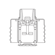 Tyco® TY5521, Illusion, ELO, 11.2K, Concealed Pendent, QR, 3/4" NPT, Brass, 212 Degree, 50-711-1-212, Fire Sprinkler Head