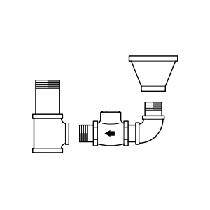 Tyco® 52-309-2-106 Universal Model DPV-1 Dry Pipe Valve Drain Kit, Semi-Pre-Assembled Trim, Galvanized, For 4" & 6" Valves