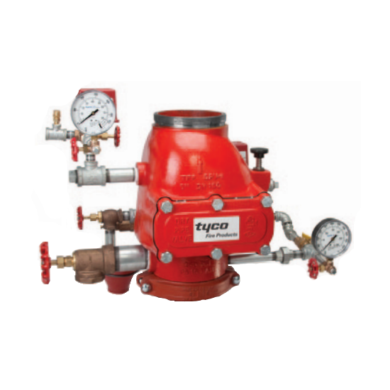 Tyco® 52-310-4-460 Model DPV-1 Dry Pipe Valve, Flange x Groove, Pre-Trimmed, Galvanized, Without Control Valve, 6" Valve