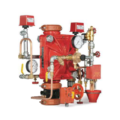 Tyco® 551010115 Model DV-5A Pre-Trimmed Deluge Valve with Wet Pilot Actuation, Galvanized, Groove x Groove, 1 1/2"
