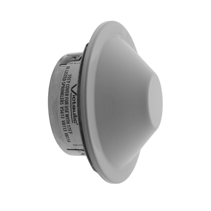 Victaulic Model V56 Domed Horizontal Sidewall HSW Concealed Fire Sprinkler Cover Plate Escutcheon, Chrome, 155 Degree, S561JC0020 - WeSupplyIt.com