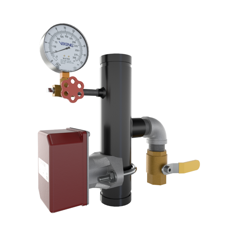 Viking® 14852 EasyPac Commercial Riser Assembly With Ball Valve, Groove x Groove, 2 1/2" - WeSupplyIt.com