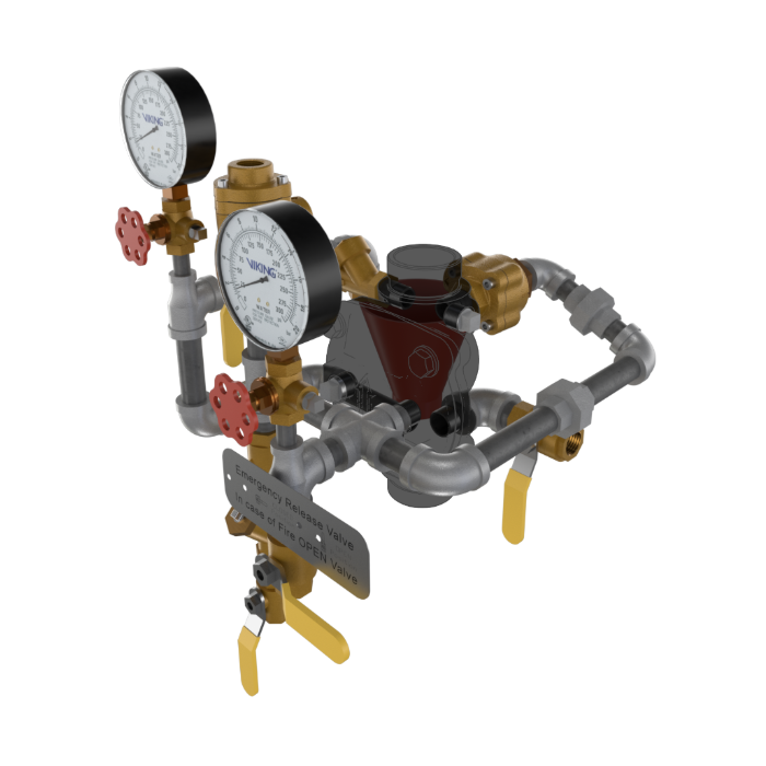 Viking® 23580-1 Model VXD Deluge System With Pneumatic Release, Galvanized, Loose Trim, 2" - WeSupplyIt.com