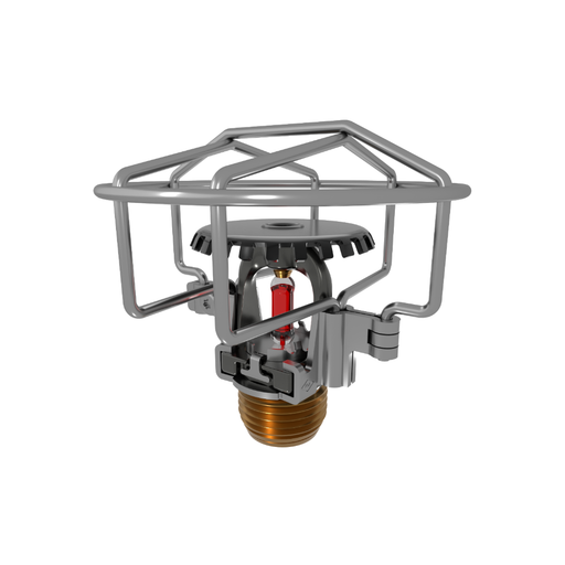 Viking® VK1001, XT1, Intermediate Level/In-Rack, Preassembled w/ Guard, 5.6K, Upright, SR, 1/2" NPT, Black, 155 Degree 23867MB/BG Fire Sprinkler Head