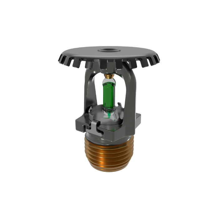 Viking® VK1001, XT1 High Pressure 250 PSI, 5.6K, Standard, Upright, SR, 1/2" NPT, Black, 200 Degree 23867ME/B Fire Sprinkler Head - WeSupplyIt.com