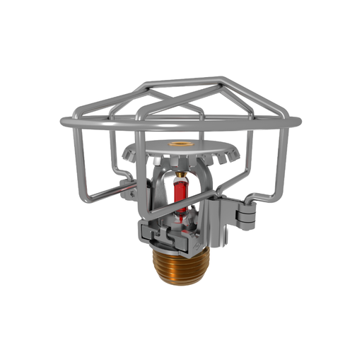 Viking® VK1001, XT1, Intermediate Level/In-Rack, Preassembled w/ Guard, 5.6K, Upright, SR, 1/2" NPT, Chrome, 155 Degree 23867FBG Fire Sprinkler Head