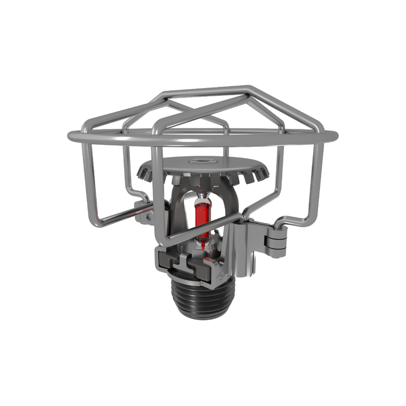 Viking® VK1001, XT1, Intermediate Level/In-Rack, Preassembled w/ Guard, 5.6K, Upright, SR, 1/2" NPT, Nickel PTFE (ENT), 155 Degree 23867JNBG Fire Sprinkler Head
