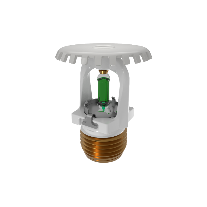 Viking® VK1001, XT1 High Pressure 250 PSI, 5.6K, Standard, Upright, SR, 1/2" NPT, White, 200 Degree 23867ME/W Fire Sprinkler Head