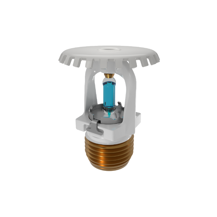 Viking® VK1001, XT1 High Pressure 250 PSI, 5.6K, Standard, Upright, SR, 1/2" NPT, White, 286 Degree 23867MG/W Fire Sprinkler Head