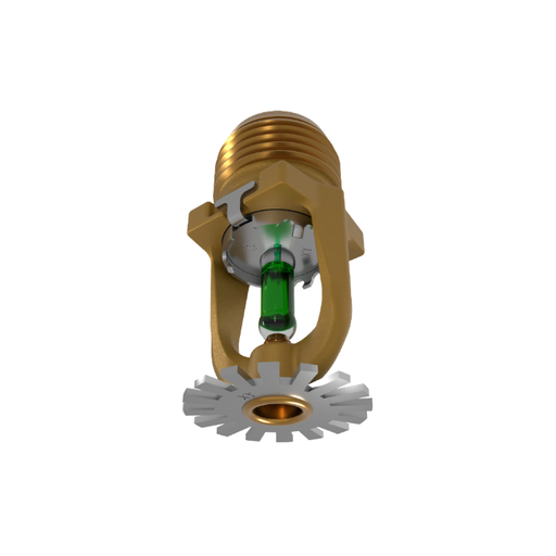 Viking® VK1021, Model XT1, 5.6K, Standard, Pendent, SR, 1/2" NPT, Brass, 200 Degree 23868AE Fire Sprinkler Head