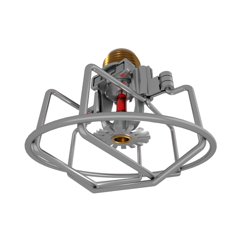 Viking® VK1021, XT1, Intermediate Level/In-Rack, Preassembled w/ Guard, 5.6K, Pendent, SR, 1/2" NPT, Chrome, 155 Degree 23868FBG Fire Sprinkler Head