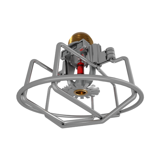 Viking® VK1021, XT1, Intermediate Level/In-Rack, Preassembled w/ Guard, 5.6K, Pendent, SR, 1/2" NPT, Chrome, 155 Degree 23868FBG Fire Sprinkler Head