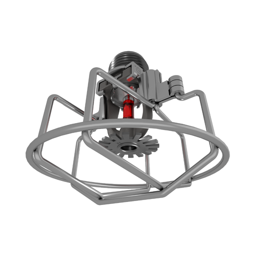 Viking® VK1021, XT1, Intermediate Level/In-Rack, Preassembled w/ Guard, 5.6K, Pendent, SR, 1/2" NPT, Nickel PTFE (ENT), 155 Degree 23868JNBG Fire Sprinkler Head