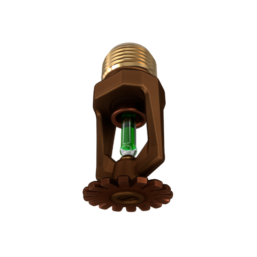 Viking® VK102, Model M, 5.6K, Standard, Pendent, SR, 1/2" NPT, Wax Coated Brass 200 Degree 12987CE Fire Sprinkler Head