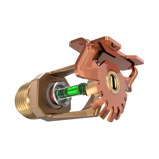 Viking® VK104, Model M, 5.6K, Standard, Horizontal Sidewall, SR, 1/2" NPT, Brass, 200 Degree 12995AE Fire Sprinkler Head