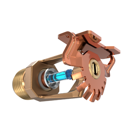 Viking® VK104, Model M, 5.6K, Standard, Horizontal Sidewall, SR, 1/2" NPT, Brass, 286 Degree 12995AG Fire Sprinkler Head