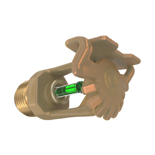 Viking® VK104, Model M, 5.6K, Standard, Horizontal Sidewall, SR, 1/2" NPT, Wax Coated Brass, 200 Degree, 12995CE Fire Sprinkler Head