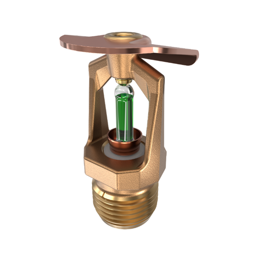 Viking® VK106, Model M, 5.6K, Standard, Vertical Sidewall, SR, 1/2" NPT, Brass, 200 Degree 12996AE Fire Sprinkler Head
