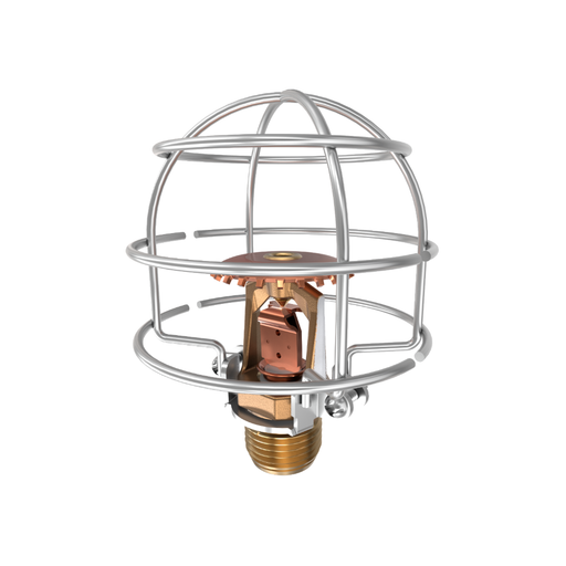 Viking® VK108, XT1, Intermediate Level/In-Rack, Preassembled w/ Guard, Fusible Link, 5.6K, Upright, SR, 1/2" NPT, Brass, 286 Degree 12973AGG Fire Sprinkler Head