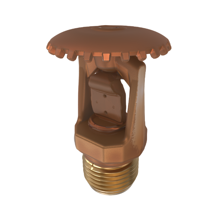 Viking® VK108, Model M, 5.6K, Standard, Upright, Fusible Link, SR, 1/2" NPT, Wax Coated Brass, 220 Degree 12973CF Fire Sprinkler Head