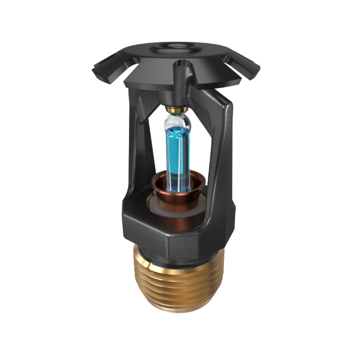 Viking® VK118, Model M, 5.6K, Standard, Conventional, SR, 1/2" NPT, Black, 286 Degree 19383MG/B Fire Sprinkler Head