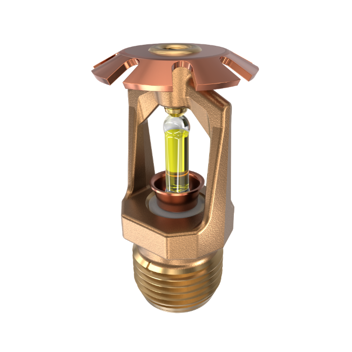 Viking® VK118, Model M, 5.6K, Standard, Conventional, SR, 1/2" NPT, Brass, 175 Degree 19383AD Fire Sprinkler Head