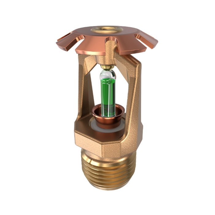 Viking® VK118, Model M, 5.6K, Standard, Conventional, SR, 1/2" NPT, Brass, 200 Degree 19383AE Fire Sprinkler Head