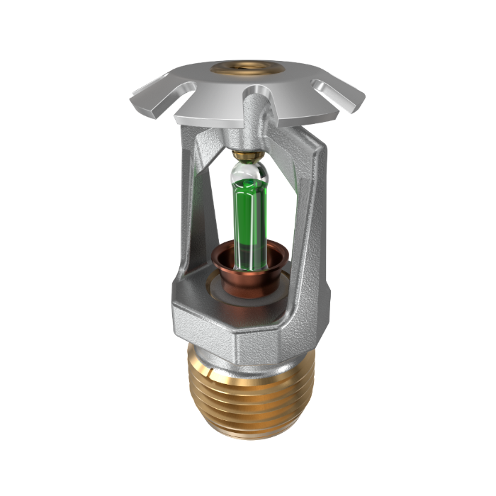 Viking® VK118, Model M, 5.6K, Standard, Conventional, SR, 1/2" NPT, Chrome, 200 Degree 19383FE Fire Sprinkler Head