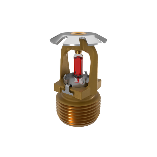 Viking® VK1201, Conventional, 8.0K, SR, 3/4" NPT, Brass, 155 Degree 23911AB Fire Sprinkler Head