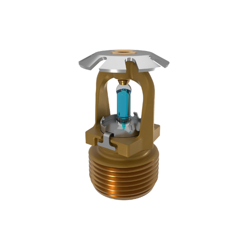 Viking® VK1201, Conventional, 8.0K, SR, 3/4" NPT, Brass, 286 Degree 23911AG Fire Sprinkler Head